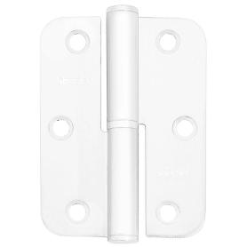 PERNIO CANTO REDONDO 90-65-2,5 BLANCO/LATON  IZQUIERDA/DERECHA MANO IZQUIERDA ACABADO BLANCO (CAJA 10)