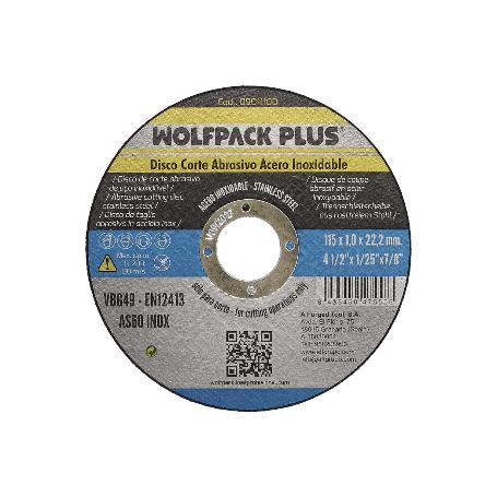 DISCO CORTE ABRASIVO ACERO INOXIDABLE Ø 115 X 22,2 MM. ESPESOR 1,0 MM.