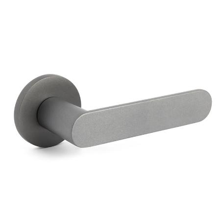 JUEGO DE MANIVELAS CON ROSETA ALUMINIO. MODELO SHAPE 1320 Ø50 ACABADO ANTRACITA