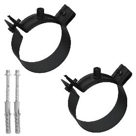 ABRAZADERA TUBO ESTUFA PELLET VITRIFICADO CON SOPORTE 80 (2 PIEZAS)