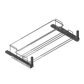 ALBANO KIT ZAPATERO EXTRAÍBLE Y EXTENSIBLE. CON GUÍAS DE EXTRACCIÓN TOTAL Y AUTOCIERRE. ANCHO 640 - 1000 ACABADO AN