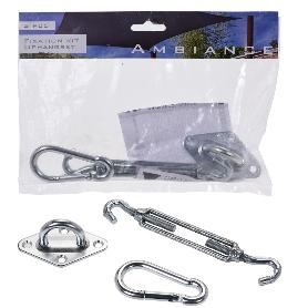 ACCESORIOS FIJACION TELA SOMBRA 3 PIEZAS BLISTER
