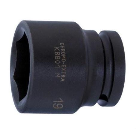 LLAVE VASO IMPACTO CUDRADILLO 3/4 BOCA HEXAGONAL SERIE CORTA METRICA M-22