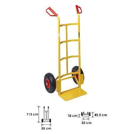 CARRETILLA ALMACEN RUEDA NEUMATICA LLANTA DE PLASTICO EASY