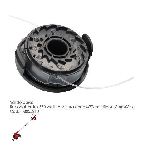 CABEZAL NYLON REPUESTO RECORTABORDES 550 WATT. (CODIGO 08055210)