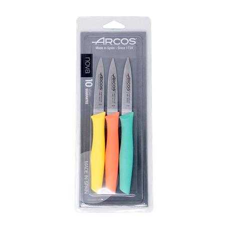 CUCHILLOS MONDADORES NOVA COLORES 859800 BLISTER 3