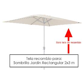 TELA RECAMBIO SOMBRILLA DE JARDIN RECTANGULAR 2X3 METROS (SATURNIA)
