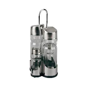 LIFESTYLE MENAJE ACEITERA VINAGRERA SALERO Y PIMENTERO INOX 1480