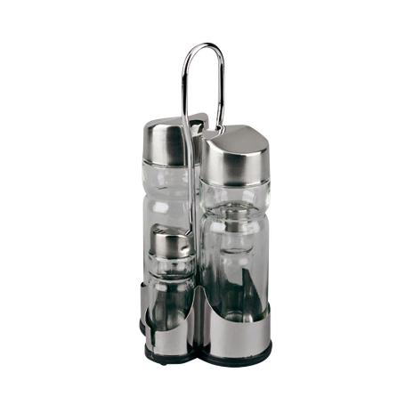 LIFESTYLE MENAJE ACEITERA VINAGRERA SALERO Y PIMENTERO INOX 1480