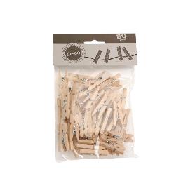 PINZAS ROPA MADERA 25 MM 50 PIEZAS BLISTER 50