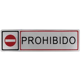PLACA SIMBOLO 72-163*45 INOX 9887 AMIG