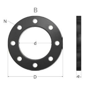 BRIDA PLANA ACERO RECUB. PPR 110 849300110 REBOCA