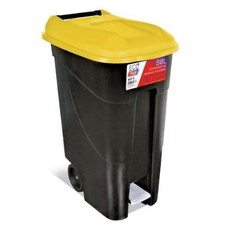 TAYG CUBO RESIDUOS 80 LT+RUE+PED 400X575X785 CP NG-AM REF 433016