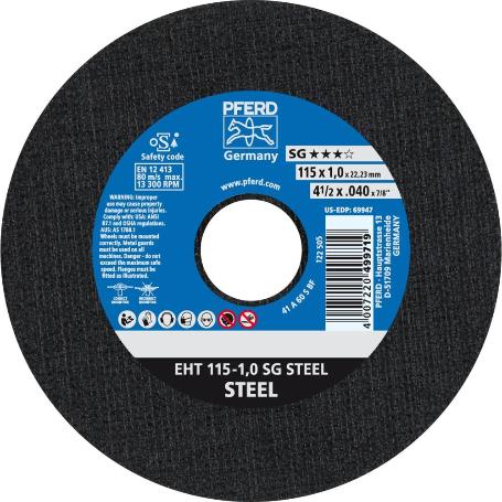 DISCO CORTE EHT 115-1,0 SG STEEL 61340382