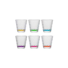 VASOS FONDO COLOR 310 ML 6 PIEZAS JUEGO 6