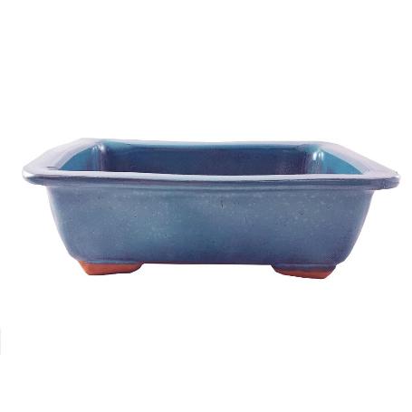 MACETA BONSAI CERAMICA AZUL BRILLO N2 22X15 CM