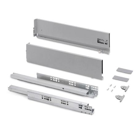 EMUCA CAJÓN EXTERIOR VERTEX CON REGULACIÓN 3D DE ALTURA 131MM, 40KG, PROFUNDIDAD 350MM, ACERO, PINTADO ALUMINIO