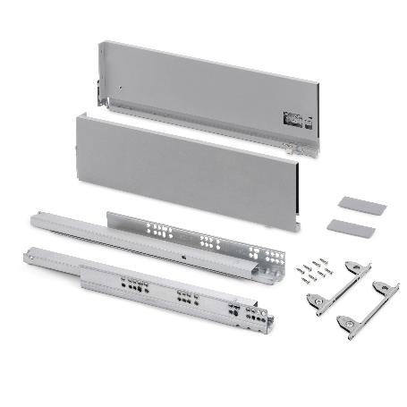 EMUCA CAJÓN EXTERIOR VERTEX CON REGULACIÓN 3D DE ALTURA 178MM, 40KG, PROFUNDIDAD 350MM, ACERO, PINTADO ALUMINIO