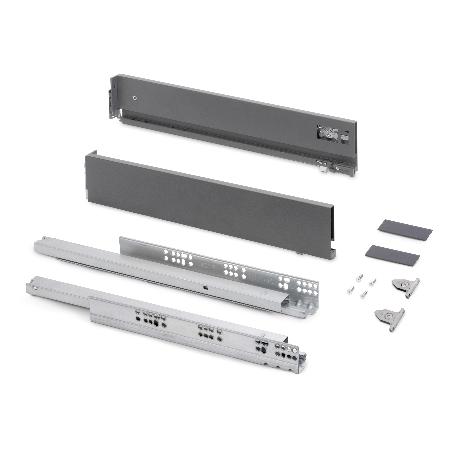 EMUCA CAJÓN EXTERIOR VERTEX CON REGULACIÓN 3D DE ALTURA 93MM, 40KG, ESPESOR DE TABLERO DE 18MM, PROFUNDIDAD 500MM, 