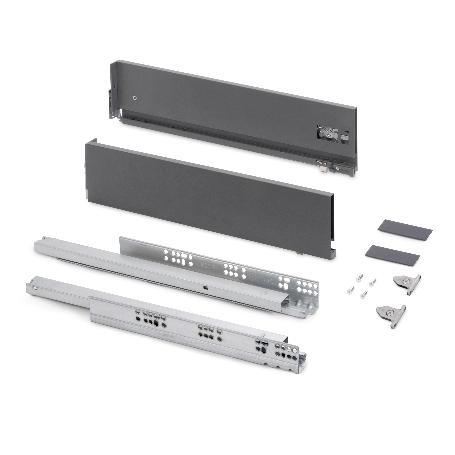 EMUCA CAJÓN EXTERIOR VERTEX CON REGULACIÓN 3D DE ALTURA 131MM, 40KG, ESPESOR DE TABLERO DE 18MM, PROFUNDIDAD 500MM,