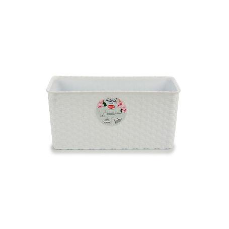 JARDINERA RESERVA AGUA 40 CM BLANCA