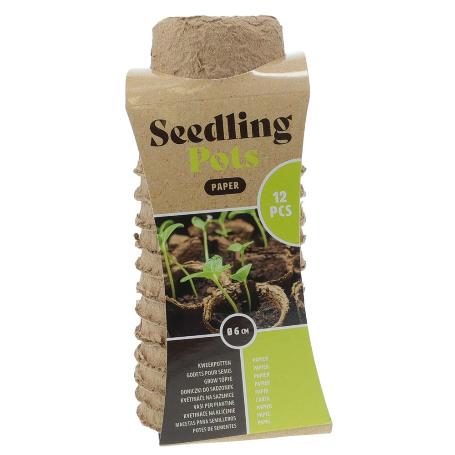 MACETAS SEMILLERO CARTON 8X10 CM BLISTER 12