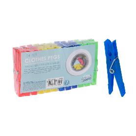 PINZAS ROPA PLASTICO 7,6 CM LOTE 24
