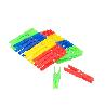 PINZAS ROPA PLASTICO 7,6 CM LOTE 24
