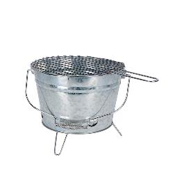 BARBACOA CUBO ZINC CON PATAS 27 CM
