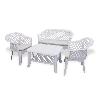 TRESILLO VERANDA BLANCO + COJINES  CONJUNTO