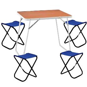 MESA 95X60 CM + 4 TABURETES TXT SET