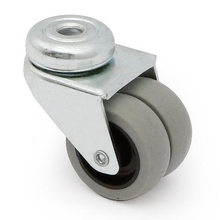 RUEDA GIRATORIA CELIA ARO DOBLE GOMA Ø50 TP CAPACIDAD CARGA 60KGS. (CAJA 80)