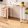 EMUCA LOTE DE 4 PATAS PARA MESA, DIÁMETRO 60MM, H 830MM, ACERO, PINTADO BLANCO