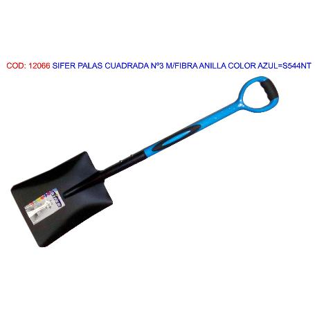 SIFER PALA CUADRADA M-ANILLA FIBRA VERDE S544NT Nº 3