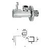 LLAVE DE ESCUADRA CERÁMICA 1/2 - 1/2