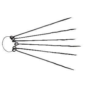 PINCHO FINSTOCK DE ASAR DE 50 CM FORJADO PAQUETE DE 6 UND