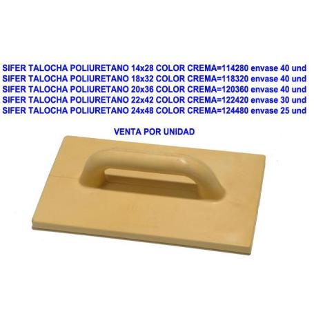 SIFER TALOCHA POLIURETANO 24X48 COLOR CREMA 124480