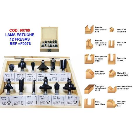 LAMS ESTUCHE 12 FRESAS               F0076