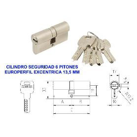 MCM FINSTOC CILINDRO SEGUR EUROPERF AS6PN-60 30X30 R-13.5 NIQUEL