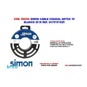 SIMON FINSTOCK CABLE COAXIAL ANTEX 19 BLANCO 25 M CC70191025