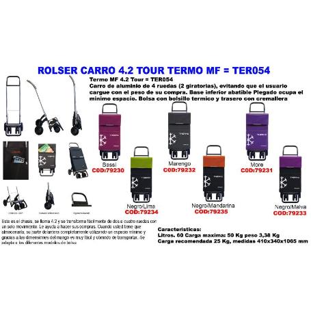 ROLSER FINSTOCK CARRO 4.2 TOUR TERMO MF NEGRO-MALVA TER054