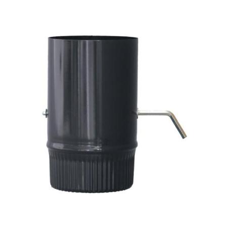 ESTUFA TUBO VITRIFICADO NEGRO 850º 1 METRO Ø100+LLAVE TV100+LLAV