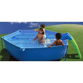 PISCINAS EXAGONAL TUBULAR TOBOGAN 215X45 1150 LITROS TOI 8310