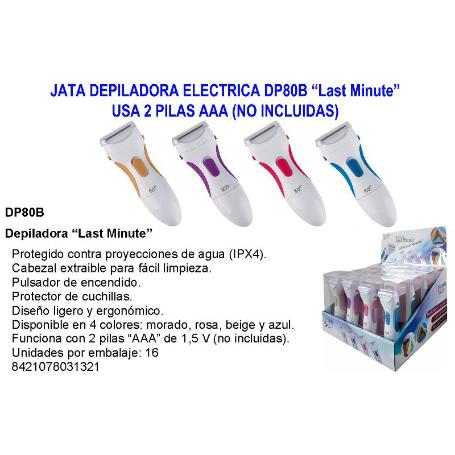 JATA FINSTOCK DEPILADORA ELECTRICA DP80B USA 2 PILAS AAA