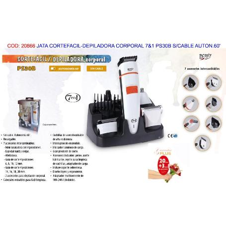 JATA FINSTOCK CORTEFACIL-DEPILADORA CORPORAL 7&1 PS30B S-CABLE