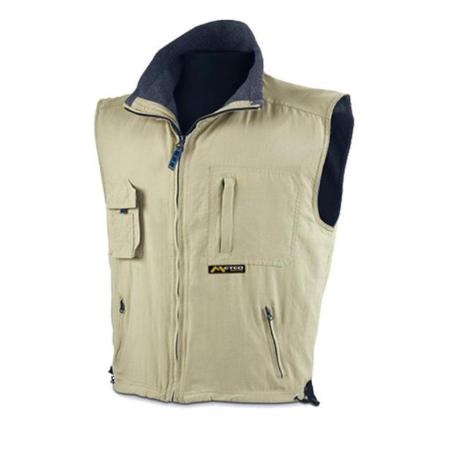 ROPA FINSTOCK ABRIGO CHALECO NAUTICO BEIGE L 288VPM FORRO POLAR