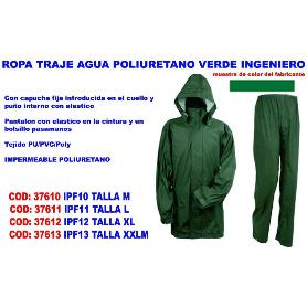 BAJA ROPA TRAJE AGUA POLIURETANO IPUF13 VERDE INGENIERO XXL