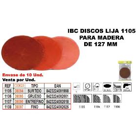 IBC FINSTOCK 1-108   5 DISCOS LIJA 127MM MADERA FINOS