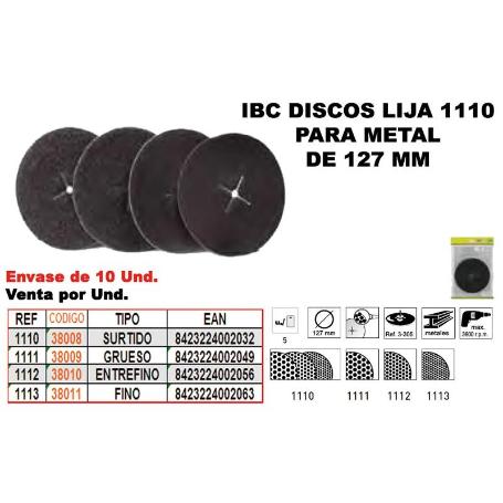 IBC FINSTOCK 1-111   5 DISCOS LIJA 127MM METAL GRUESO