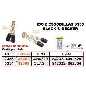 IBC FINSTOCK 3-333 2 ESCOBILLAS BLACK&DECKE 400-720